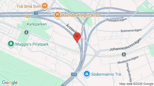 Lägenheter att hyra i Hammarbyhamnen - kort over placeringen