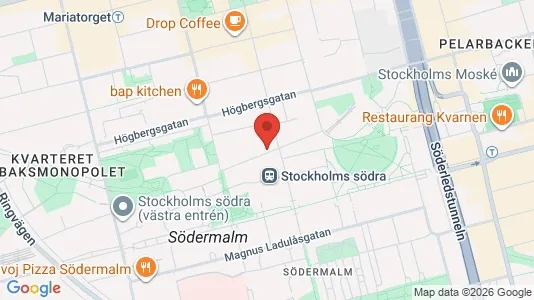 Lägenheter att hyra i Södermalm - kort over placeringen