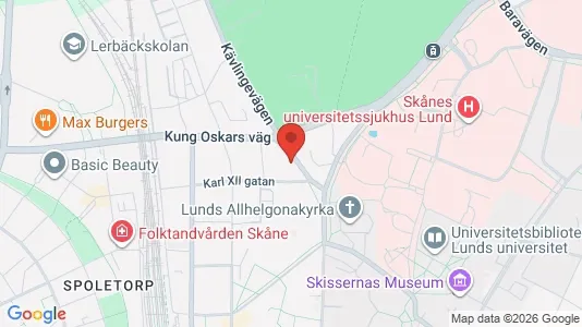 Lägenheter att hyra i Lund - kort over placeringen