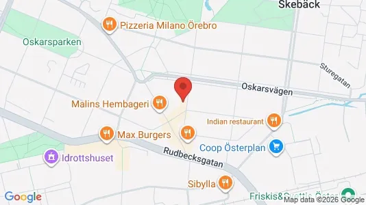 Lägenheter att hyra i Örebro - kort over placeringen