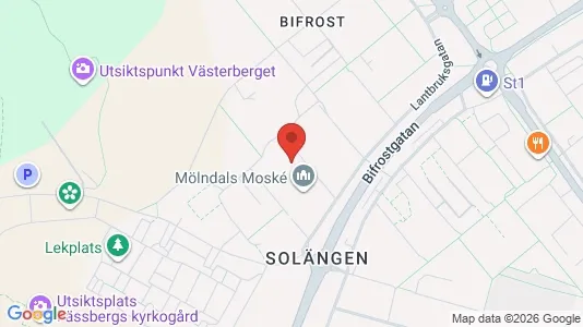 Lägenheter att hyra i Mölndal - kort over placeringen