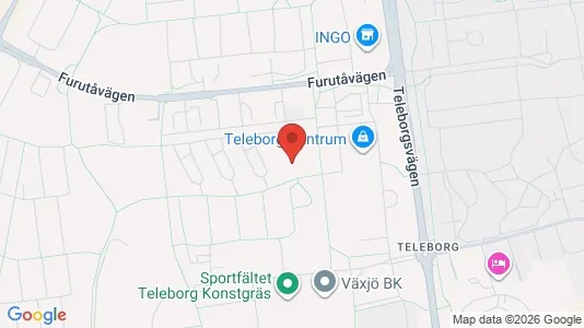 Lägenheter att hyra i Växjö - kort over placeringen