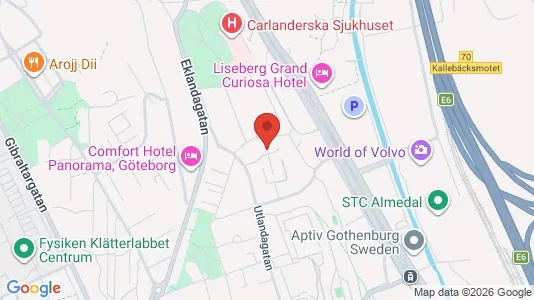 Lägenheter att hyra i Johanneberg - kort over placeringen