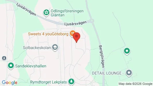 Lägenheter att hyra i Göteborg Östra - kort over placeringen