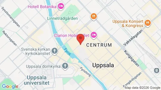 Lägenheter att hyra i Uppsala - kort over placeringen