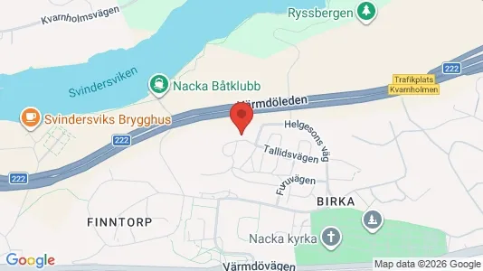 Lägenheter att hyra i Nacka - kort over placeringen