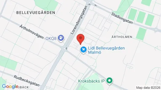 Lägenheter att hyra i Malmö Centrum - kort over placeringen