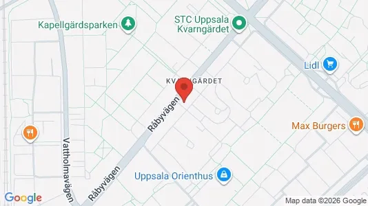 Lägenheter att hyra i Uppsala - kort over placeringen
