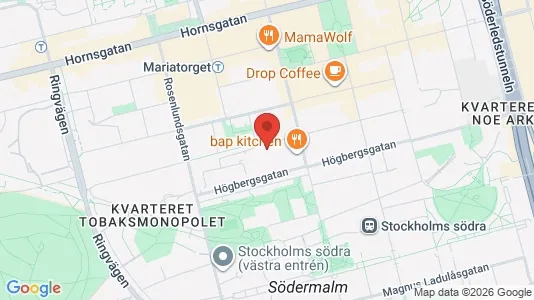 Lägenheter att hyra i Södermalm - kort over placeringen