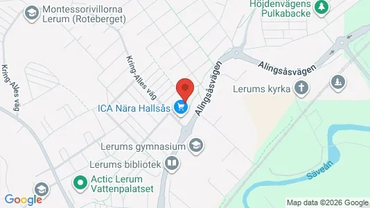 Lägenheter att hyra i Lerum - kort over placeringen