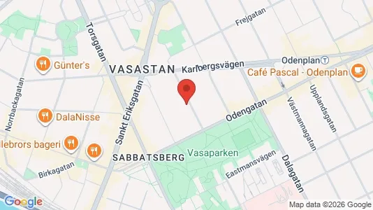 Lägenheter att hyra i Vasastan - kort over placeringen