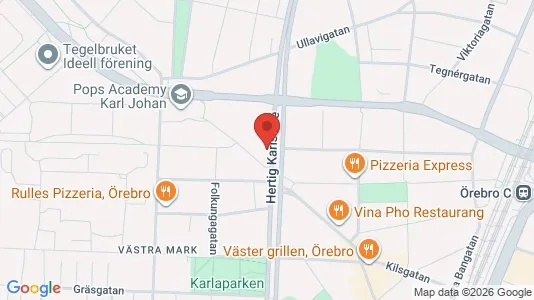 Lägenheter att hyra i Örebro - kort over placeringen