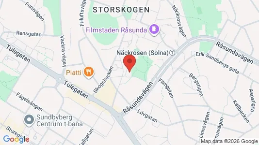 Lägenheter att hyra i Solna - kort over placeringen
