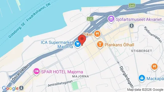 Lägenheter att hyra i Majorna-Linné - kort over placeringen