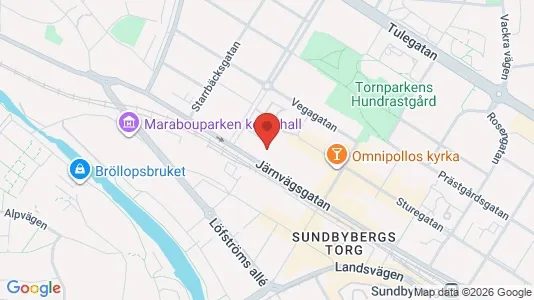 Lägenheter att hyra i Solna - kort over placeringen