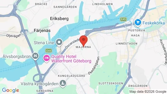 Lägenheter att hyra i Majorna-Linné - kort over placeringen
