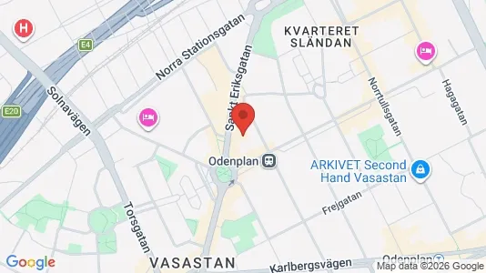 Lägenheter att hyra i Vasastan - kort over placeringen