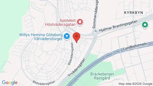 Lägenheter att hyra i Västra hisingen - kort over placeringen