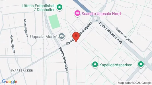 Lägenheter att hyra i Uppsala - kort over placeringen