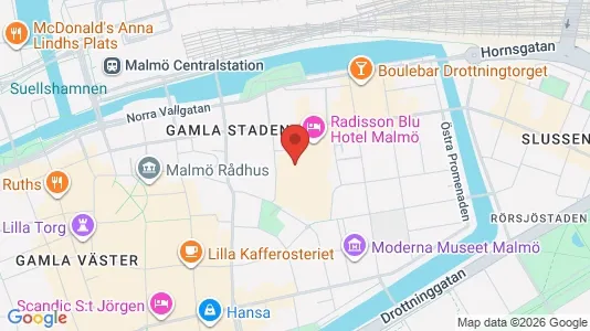 Lägenheter att hyra i Malmö Centrum - kort over placeringen