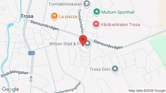 Lägenheter att hyra i Trosa - kort over placeringen