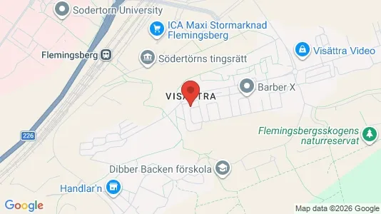 Lägenheter att hyra i Huddinge - kort over placeringen