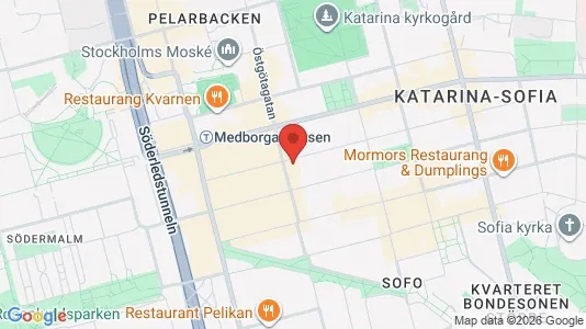 Lägenheter att hyra i Södermalm - kort over placeringen