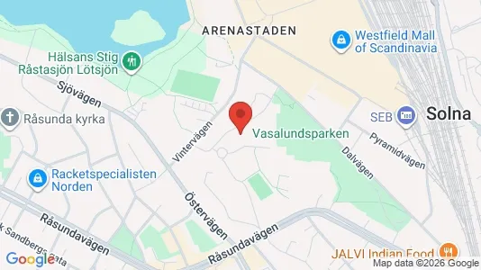 Lägenheter att hyra i Solna - kort over placeringen