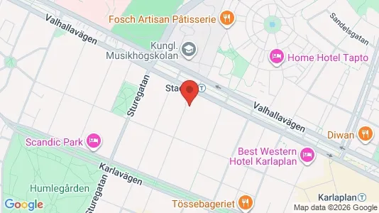 Lägenheter att hyra i Östermalm - kort over placeringen