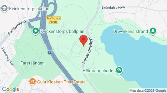 Lägenheter att hyra i Huddinge - kort over placeringen