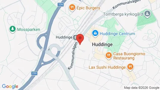 Lägenheter att hyra i Huddinge - kort over placeringen