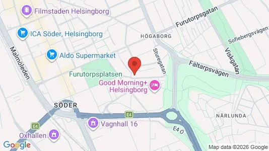 Lägenheter att hyra i Helsingborg - kort over placeringen