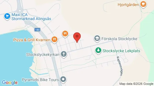 Lägenheter att hyra i Alingsås - kort over placeringen