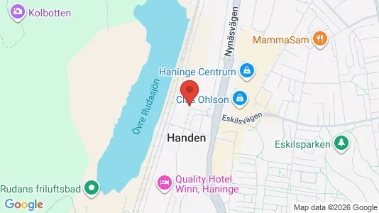 Lägenheter att hyra i Haninge - kort over placeringen