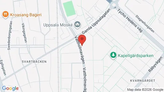 Lägenheter att hyra i Uppsala - kort over placeringen