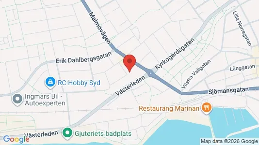Lägenheter att hyra i Ystad - kort over placeringen