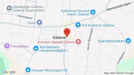 Lägenheter att hyra i Götene - kort over placeringen