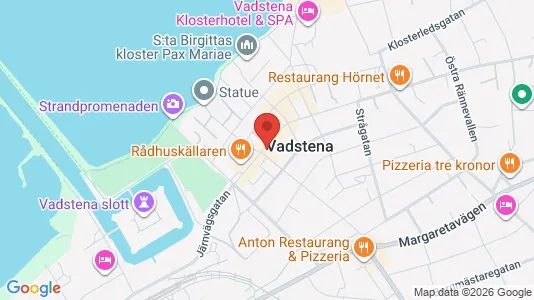Lägenheter att hyra i Vadstena - kort over placeringen
