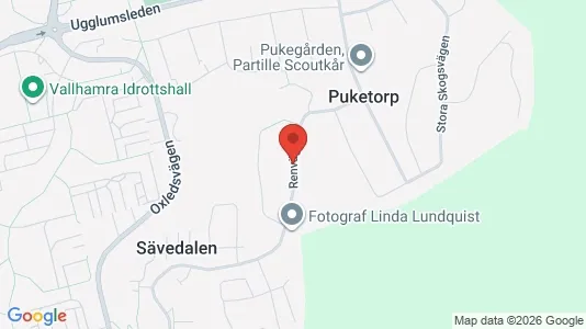 Lägenheter att hyra i Partille - kort over placeringen