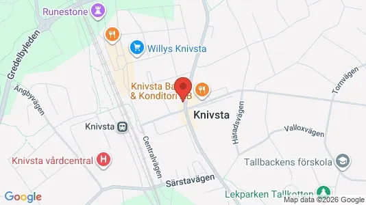 Lägenheter att hyra i Knivsta - kort over placeringen