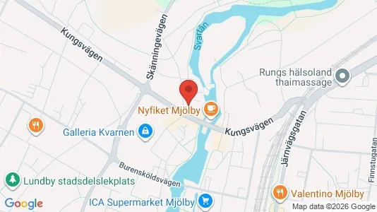 Lägenheter att hyra i Mjölby - kort over placeringen