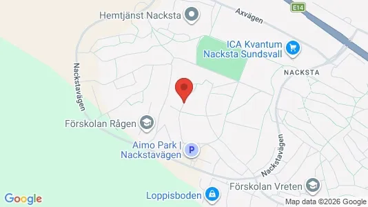 Lägenheter att hyra i Sundsvall - kort over placeringen